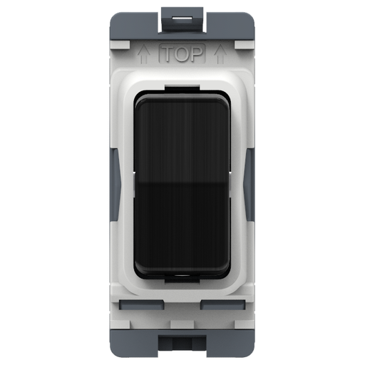 Caradok 20A 2Way SP Grid Module (Centre Off) Matt Black - Caradok - The Curve - Matt Black