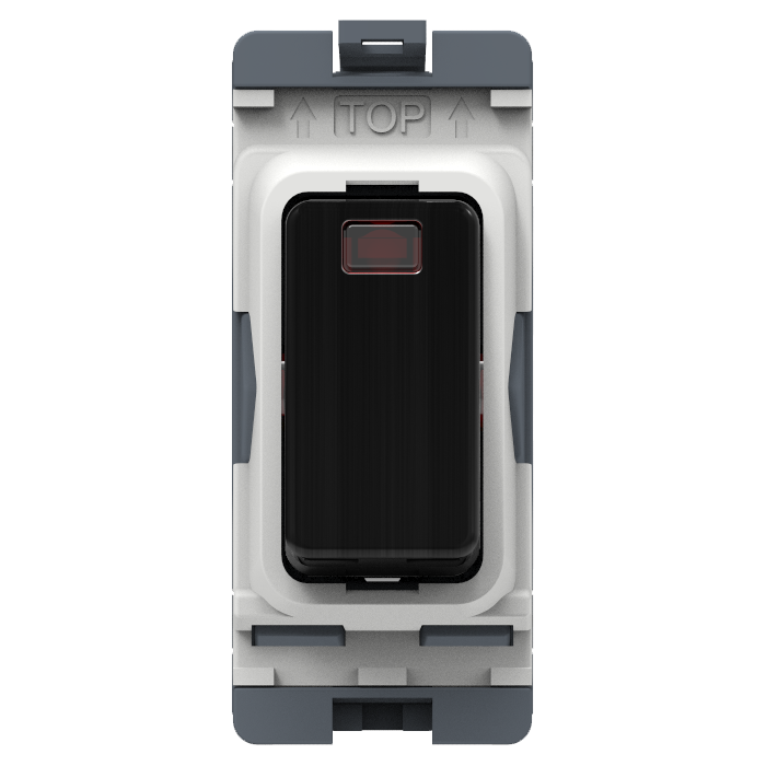 Caradok 20A DP Grid Module with LED Indicator Matt Black - Caradok - The Curve - Matt Black