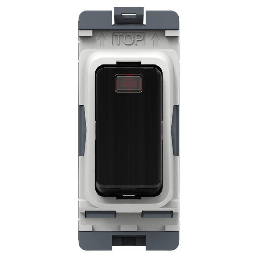 Caradok 20A DP Grid Module with LED Indicator Matt Black - Caradok - The Curve - Matt Black