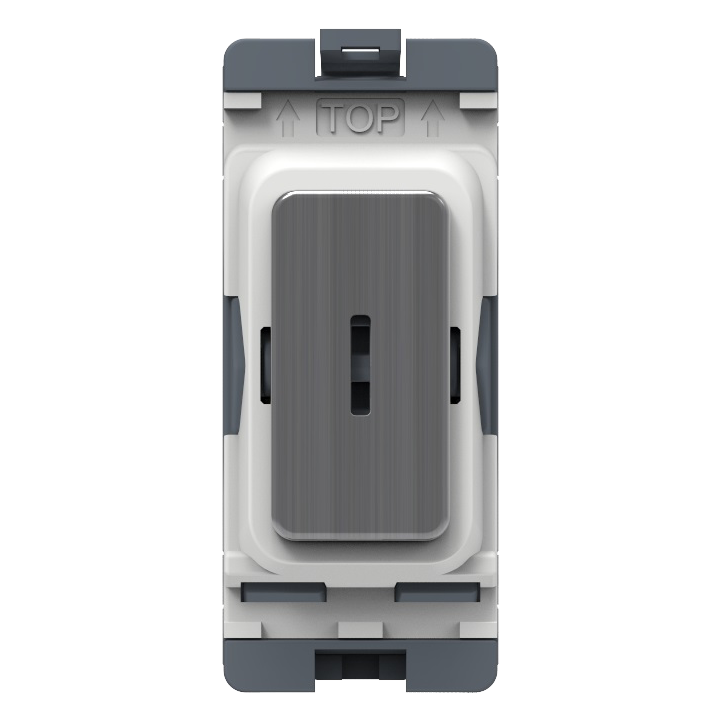 Caradok 20A 2Way SP Key Switch Brushed Chrome - Caradok - The Curve - Brushed Steel