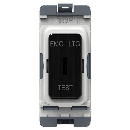 Caradok 20A 2Way SP Key Switch (EMG LTG TEST) Matt Black - Caradok - The Curve - Matt Black