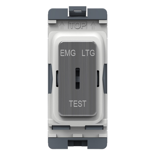 Caradok 20A 2Way SP Key Switch (EMG LTG TEST) Brushed Chrome - Caradok - The Curve - Brushed Steel