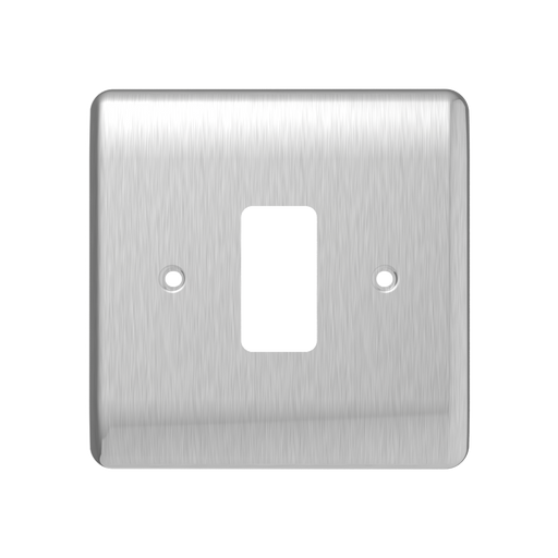 Caradok 1G Front Grid Plate Brushed Chrome - Caradok - The Curve - Brushed Steel