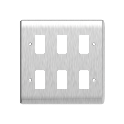 Caradok 6G Front Grid Plate Brushed Chrome - Caradok - The Curve - Brushed Steel