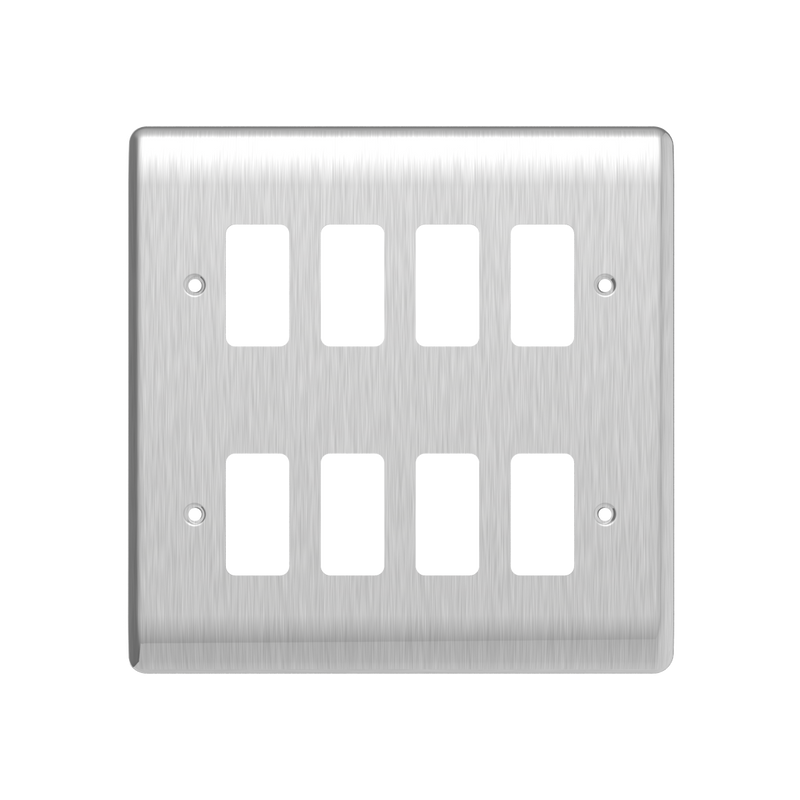 Caradok 8G Front Grid Plate Brushed Chrome - Caradok - The Curve - Brushed Steel