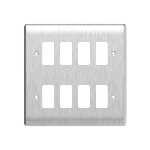 Caradok 8G Front Grid Plate Brushed Chrome - Caradok - The Curve - Brushed Steel