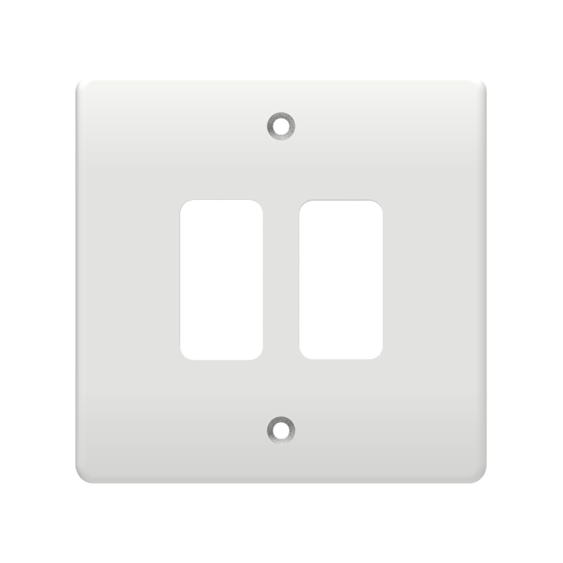 Caradok 2G Front Grid Plate White Moulded - Caradok - The Classics - White Plastic