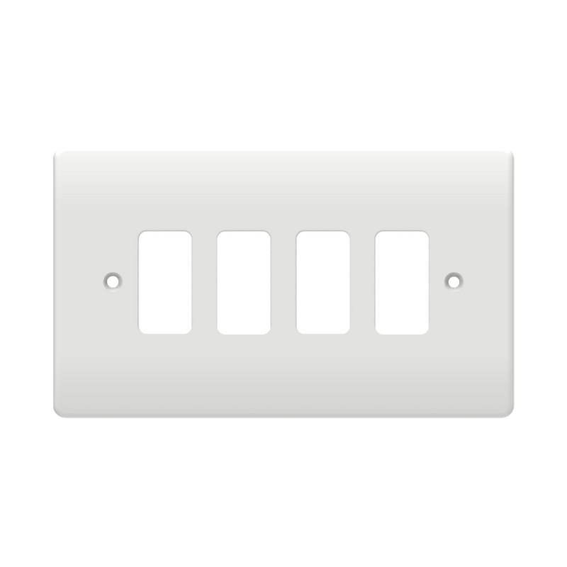 Caradok 4G Front Grid Plate White Moulded - Caradok - The Classics - White Plastic