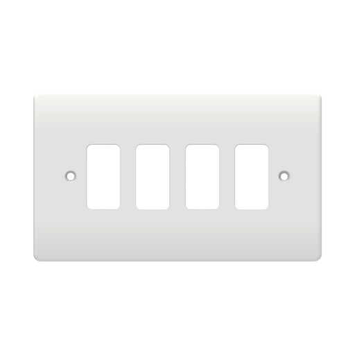 Caradok 4G Front Grid Plate White Moulded - Caradok - The Classics - White Plastic