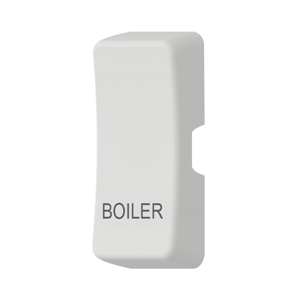 Caradok Switch Cover marked "BOILER" White Moulded - Caradok - The Classics - White Plastic