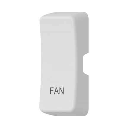 Caradok Switch Cover marked "FAN" White Moulded - Caradok - The Classics - White Plastic
