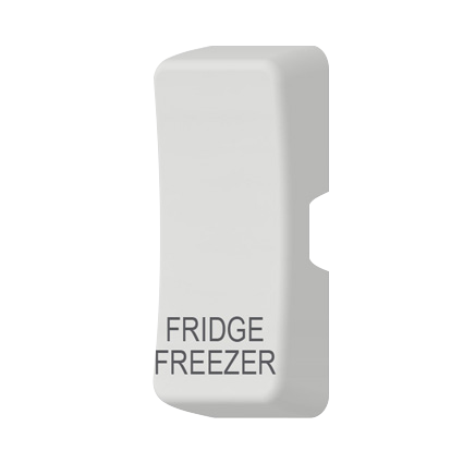 Caradok Switch Cover marked "FRIDGE FREEZER" White Moulded - Caradok - The Classics - White Plastic