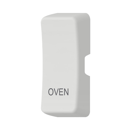 Caradok Switch Cover marked "OVEN" White Moulded - Caradok - The Classics - White Plastic