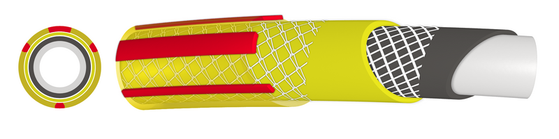 Premium Garden Hose 6-Layer 1/2" Pipe Yellow - Home & Garden > Lawn & Garden Garden watering