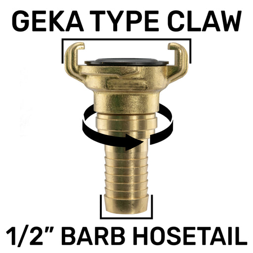 Claw Brass - Swivel 1/2" Hose - Home & Garden > Lawn & Garden > Watering & Irrigation > Garden Hose Fittings & Valves Tech Hose & Fittings