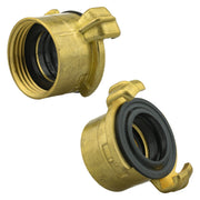 Wall Flange Kit 25mm MDPE + Brass Bib Tap with Geka Claw Outlet - Home & Garden > Lawn & Garden Tech Hose & Fittings