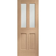 Malton Internal Oak Fire Door with Clear Glass - All Sizes - Doors