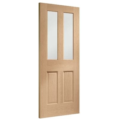 Malton Internal Oak Fire Door with Clear Glass - All Sizes - Doors