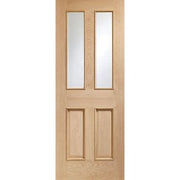 Malton With Raised Mouldings Internal Oak Door with Clear Bevelled Glass - All Sizes -