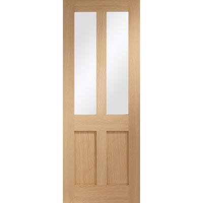 Malton Shaker Internal Oak Door with Clear Glass - All Sizes -