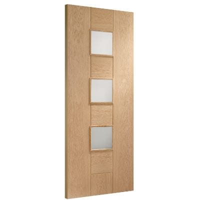Messina Internal Oak Door with Obscure Glass - All Sizes -