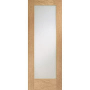 Pattern 10 Unfinished Internal Oak Door with Clear Glass -