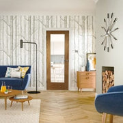 Pattern 10 Unfinished Internal Oak Door with Clear Glass -