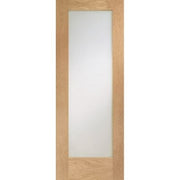 Pattern 10 Unfinished Internal Oak Door with Obscure Glass -