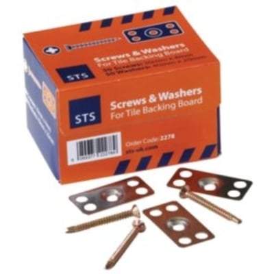 STS Screws & Washers for Tile Backing Board - Pack of 50 - Tiling