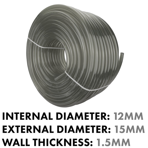 Grey Semi-Transparent PVC Pipe 12mm*15mm - Hardware > Plumbing > Plumbing Pipes