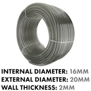 Grey Semi-Transparent PVC Pipe 16mm*20mm - Hardware > Plumbing > Plumbing Pipes