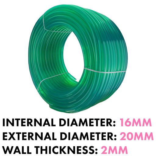 Green Semi-Transparent PVC Pipe 16mm*20mm - Hardware > Plumbing > Plumbing Pipes