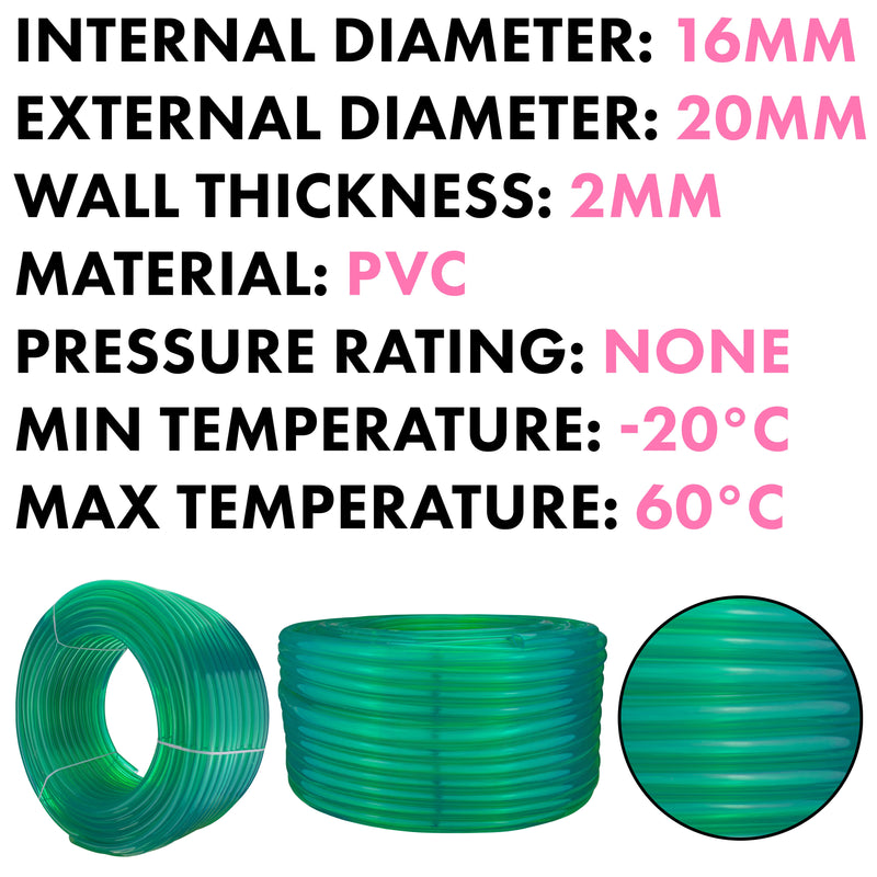 Green Semi-Transparent PVC Pipe 16mm*20mm - Hardware > Plumbing > Plumbing Pipes