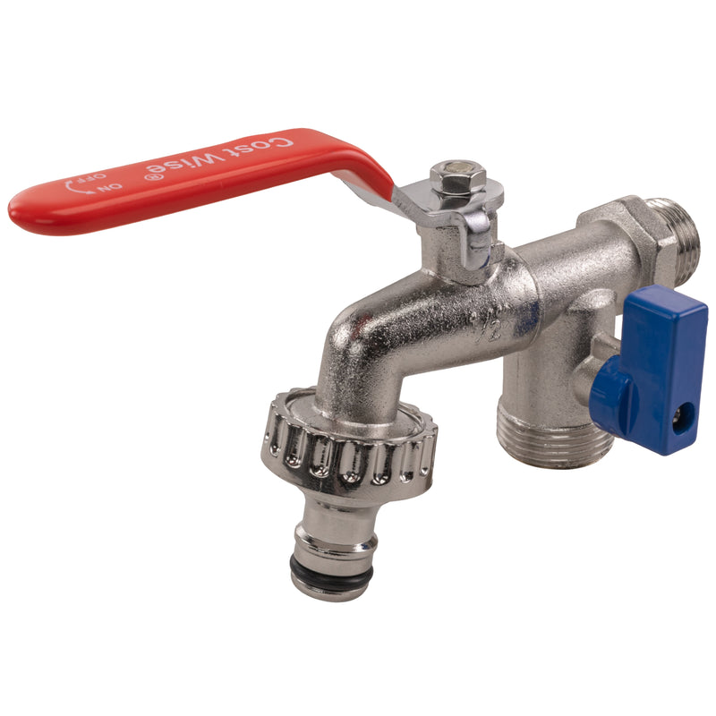 Double Garden Tap 1/2" BSPM Inlet - Home & Garden > Lawn & Garden Garden watering