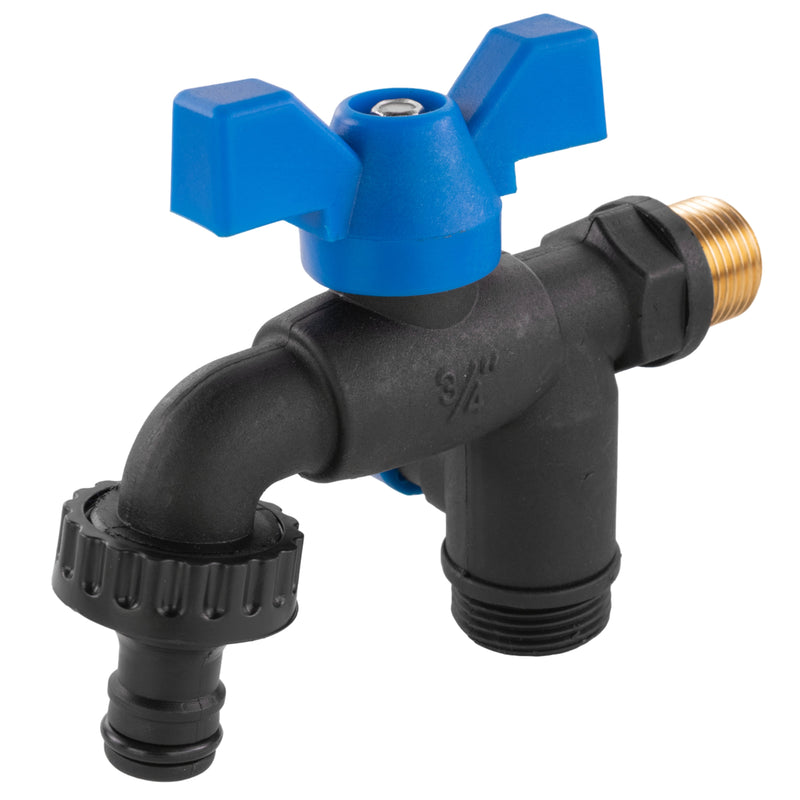 Garden Bib Double Tap 1/2" BSPM - Home & Garden > Lawn & Garden Garden watering