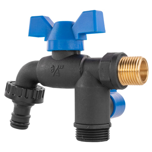 Garden Bib Double Tap 1/2" BSPM - Home & Garden > Lawn & Garden Garden watering