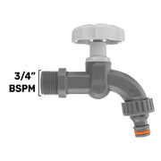 3/4" BSPM Plastic Tap WL - Home & Garden > Lawn & Garden Garden watering