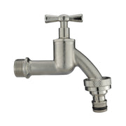 IBC 2” S60X6 Cap with Quick Connect Nickle Plated Bib Tap ½” BSP - Home & Garden > Lawn & Garden
