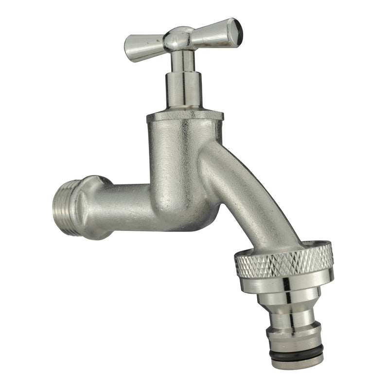 IBC 2” S60X6 Cap with Quick Connect Nickle Plated Bib Tap ½” BSP - Home & Garden > Lawn & Garden