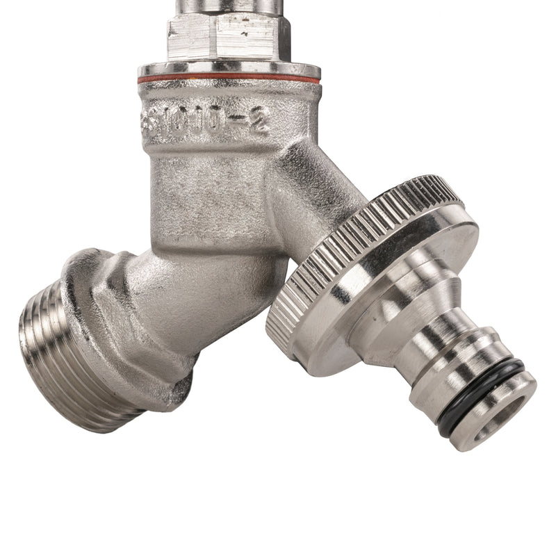 Water Butt Kit 1/2" with Nickel Plated Quick Connect Tap and Drill Bit - Home & Garden > Lawn & Garden Tech Hose & Fittings