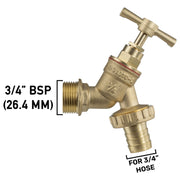 Wall Flange Kit 25mm MDPE - Brass Garden Tap 3/4" Barb - Home & Garden > Lawn & Garden Tech Hose & Fittings