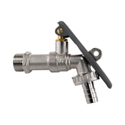 Water Butt Brass Kit 3/4" with Lever Tap Hose Barb and Lever Lock - Garden watering