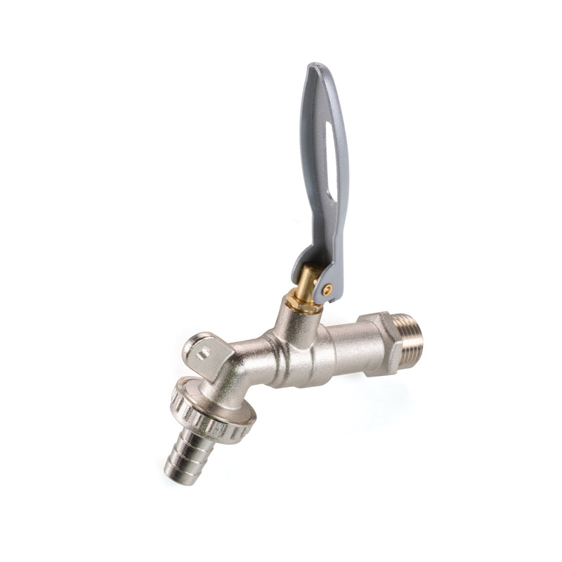 Water Butt Brass Kit 3/4" with Lever Tap Hose Barb and Lever Lock - Garden watering