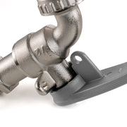 Wall Flange Kit 20mm MDPE - Lever Tap with Hose Barb and Side Lock - Garden watering