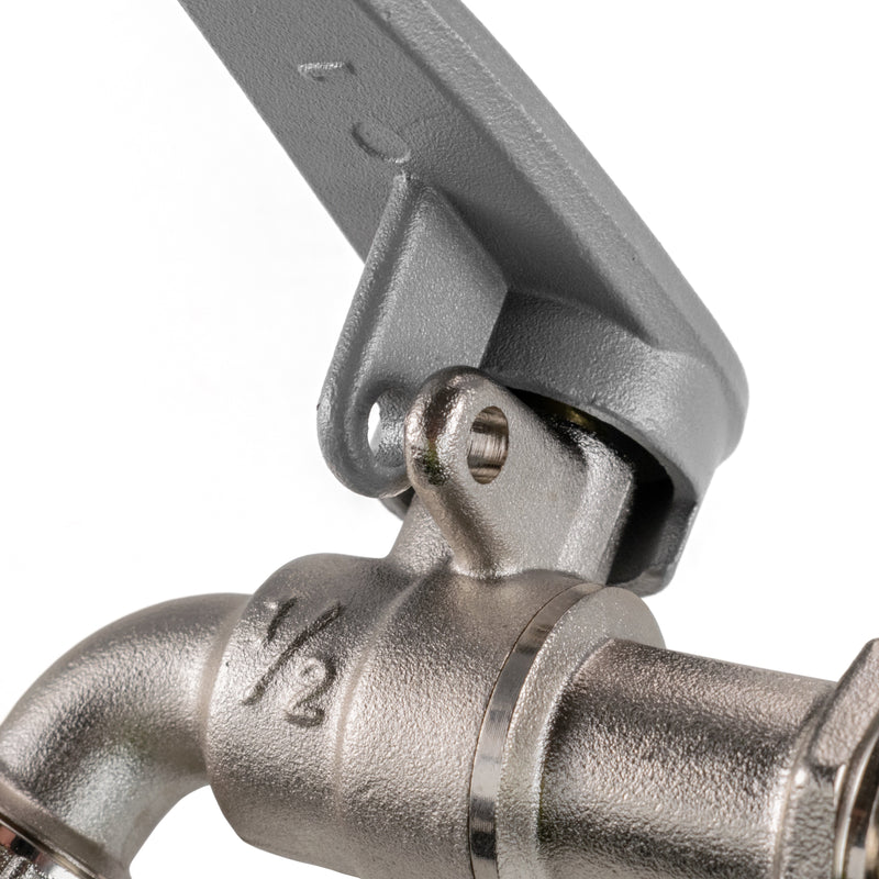 Water Butt Brass Kit 3/4" with Lever Tap Hose Barb and Side Lock - Garden watering