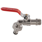 Garden Lever Tap - 3/4 BSPM Inlet - Snap On Male - Zinc Nickle Plated - Home & Garden > Lawn & Garden Garden watering