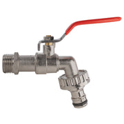 Garden Lever Tap - 1/2 BSPM Inlet - Snap On Male - Zinc Nickle Plated - Home & Garden > Lawn & Garden Garden watering