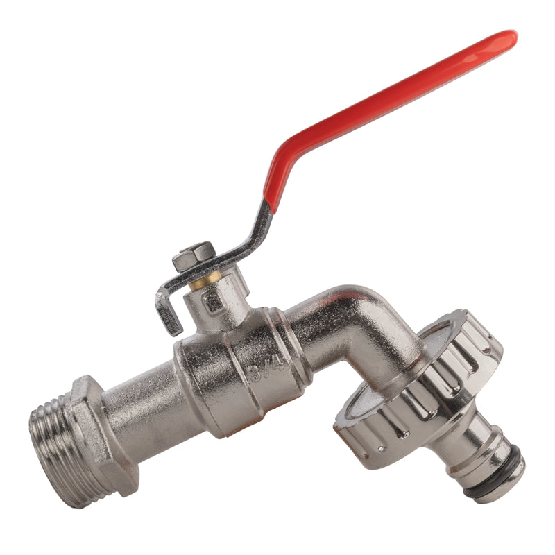 Wall Flange Kit 25mm MDPE + Quick Connect Lever Tap - Home & Garden > Lawn & Garden Tech Hose & Fittings