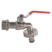 Wall Flange Kit 25mm MDPE + Quick Connect Lever Tap - Home & Garden > Lawn & Garden Tech Hose & Fittings