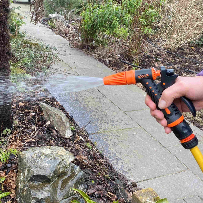 Hose Gun Water Sprayer Adjustable Black Orange - Home & Garden > Lawn & Garden > Watering & Irrigation > Garden Hose Spray Nozzles Garden watering